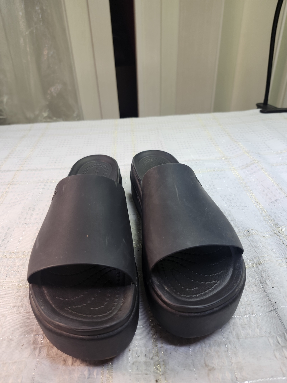 Literide CROCS Women's Black Slide Platform Mules